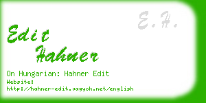 edit hahner business card